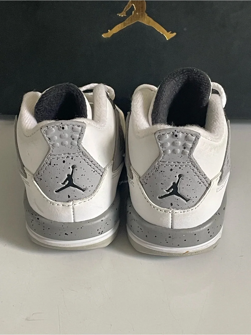 Nike Air Jordan 4 Retro Cement Grey White TD Toddler Sneakers 4C New